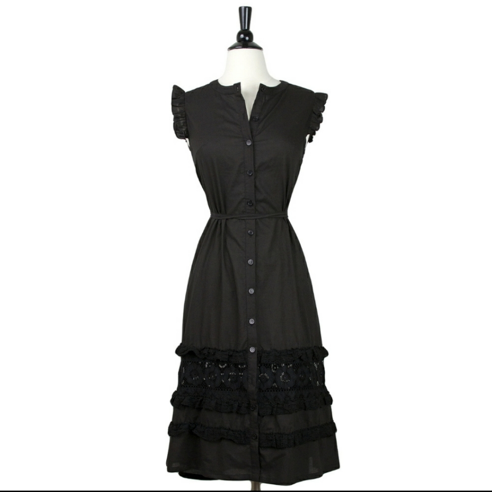 Rock Shop Modcloth ruffled lace Dress maxi 🖤😍
